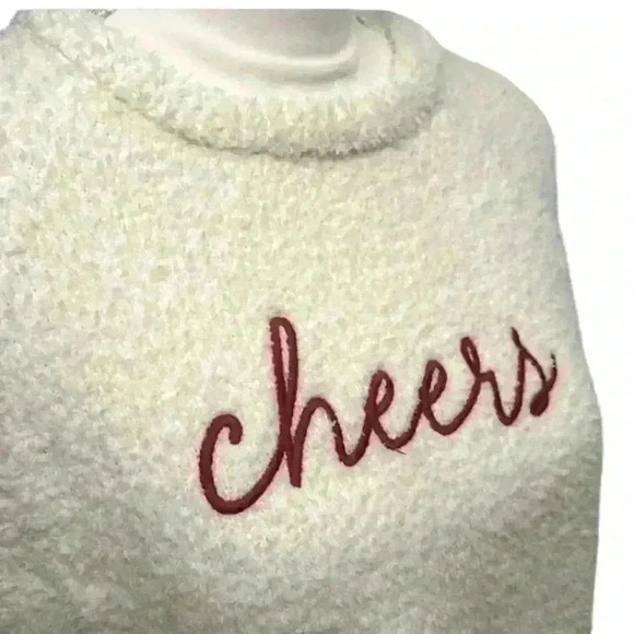 Honeydew Cheers Sweater Cream Sweater with Red Embroidery Women’s Size Small - Picture 4 of 11